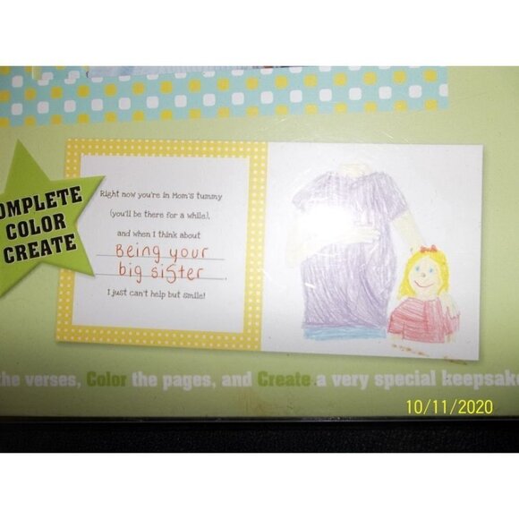 NEW BABY AND ME-A KEEPSAKE COLORING BOOK FOR SIBLINGS - Picture 4 of 4